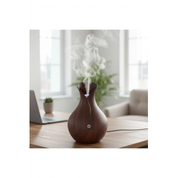 Damla Model Akasya Renk Hava Nemlendirici – Ultrasonik Soğuk Buhar Makinesi, LED Işıklı Masaüstü Oda