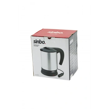SİNBO SK-7371 12V ARAÇ İÇİ KETTLE PASLANMAZ ÇELİK SU ISITICISI 0.8LT 120W ÇAKMAKLIK FİŞLİ