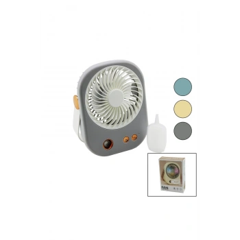SU SPREYLİ USB MİNİ FAN 15.5X12CM MASA ÜSTÜ USB ŞARJLI 2İN1 KULP=TAŞIMA - DURUŞ 3 KADEME HIZ BJJ-566