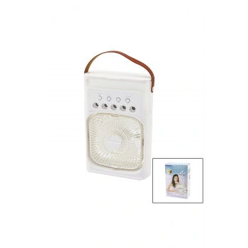 3İN1 HAVA NEMLENDİRME - FAN - GECE LAMBASI MASA ÜSTÜ BUZLU VANTİLATÖR 360 DERECE USB ŞARJ 3KADEME HI