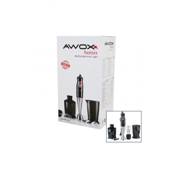 AWOX BARMİX 3İN1 BLENDER SETİ ÇELİK 2Lİ MİKSER ÇELİK RONDO BIÇAK ÇELİK 4 KANATLI BIÇAK 1000