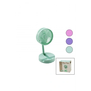 MİNİ FAN W-1630-A SDR-B07 M.ÜSTÜ VANTİLATÖR USB ŞARJLI KATLANIR FAN=12.5CM - AYAK=12.5CM 180 DERECE