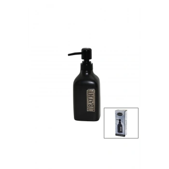 DİKDÖRTGEN SİYAH - DÜZ SERAMİK SIVI SABUNLUK (5324)