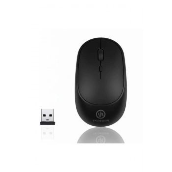 Siyah Renkli Ergonomik Sessiz Kablosuz Mouse – USB Alıcılı, Ofis ve Oyun İçin Konforlu Bilgisayar Fa