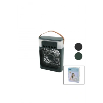 HAVA NEMLENDİRME - FAN - GECE LAMBASI MASA ÜSTÜ ULTRASONİK VANTİLATÖR 360 DERECE USB ŞARJ 3KDM HIZ (