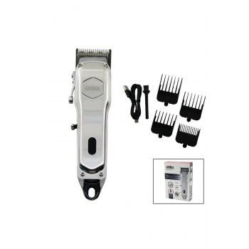 USB ŞARJLI - DİJİTAL GÖSTERGE SAÇ - SAKAL KESME TRAŞ MAKİNESİ ÇELİK GÖVDE - KOLLU TARAK AYARI SHC-