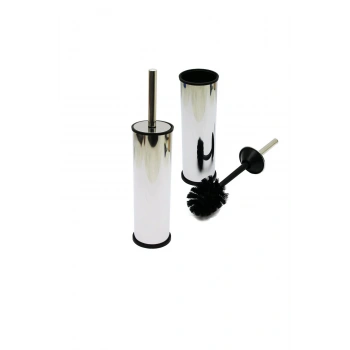 MİKRO-1 EKO METAL KLOZET WC FIRÇA SETİ DÜZ KAPAK (5324)