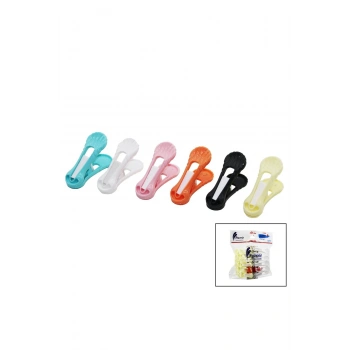 12PCS YAYSIZ PLASTİK RENKLİ MANDAL (5324)