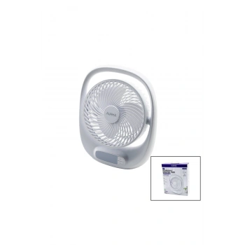 USB 7 İNÇ- 20CM MASA ÜSTÜ FAN VANTİLATÖR IŞIKLI 5W 180 DERECE 3 KADEME HIZ - 3 PERVANE STAND=24.8X30