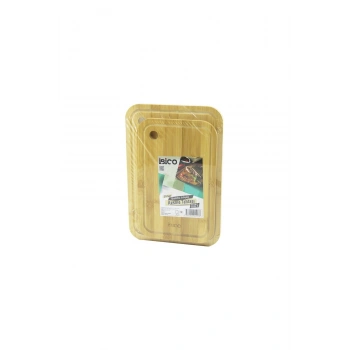 2PCS SETOVAL KENARLI - YUVARLAK DELİKLİ AHŞAP BAMBU KESİM PANOSU - KESME TAHTASI 18X28X1CM--22X32X1C