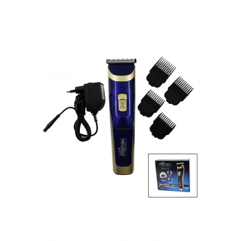 SAÇ SAKAL KESME TRAŞ MAKİNESİ FİŞ ŞARJLI - LED GÖSTERGE - RENKLİ KROM KAPLAMA GÖVDE RD-6005 (5324)