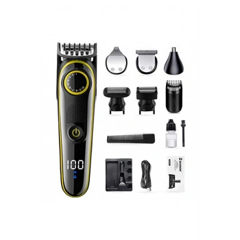 5in1 Fonksiyonlu Turbo Motorlu Saç Sakal Kesme Tıraş Makinesi Burun Kulak Ense Favori Tüm Vücut (532