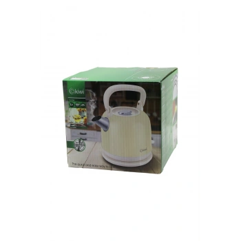 KİWİ KK-3340W KREM NOSTALJİ DEMLİK MODELÇELİK KETTLE SU ISITICI 2.2LT1800W PASLANMAZ ÇELİK GÖVDE- Gİ