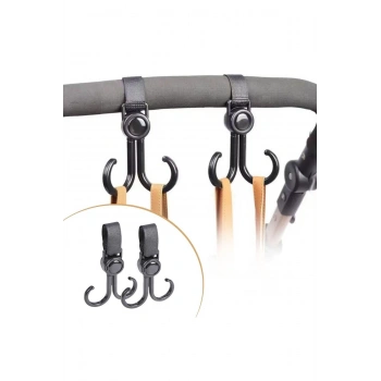 2 Adet Bebek Arabası, Motor, Bisiklet Eşya Taşıma Aparatı Plastik Kanca (5324)