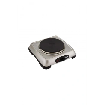 GÜMÜŞ TEK GÖZLÜ MİNİ ELEKTRİKLİ OCAK 1500W AYARLANABİLİR TERMOSTAT ISITICI YÜZEY = 18CM AP-516 (5324