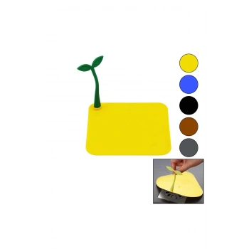 KARE GİDER KAPAK - SİLİKONSÜZGEÇ KOKU ÖNLEYİCİ RENKLİ MATÇİÇEK MODELİ TUTMA SAPLI - MEVCUT RENK GRİ