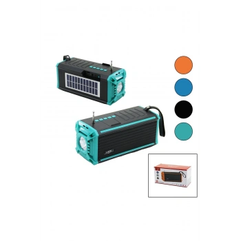 J-İPOK P-520 HASUBA HS-293 FENERLİ SOLAR PANELLİ - USB ŞARJLI BLUETOOTH FM RADYO MP3 USB - TF PLAYER