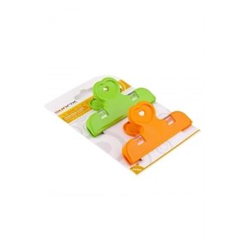 2li Pratik Torba Paket Ve Poşet Kapatıcı Kilitli Klips Mandal (5324)