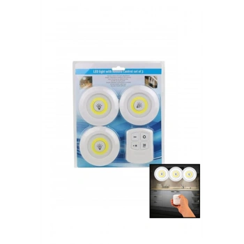 YUVARLAK 3 PARÇA DOKUNMATİK - KUMANDALI LAMBA SETİ (5324)