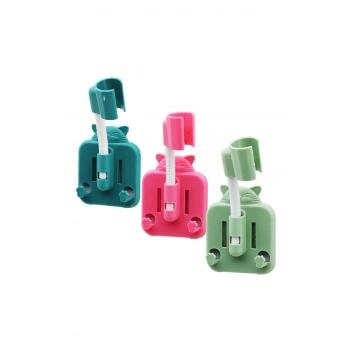 RENKLİ PLASTİK - OTURAN KEDİ FİGÜRLÜ DUŞ ASKISI 4 YÖN OYNAR BAŞLIK (5324)