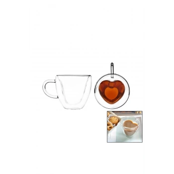 120 ML KALPLİ ÇİFT CİDARLI - SADETERMİSİL - ISIYA DAYANIKLIKULPLU CAM BARDAK BOROSİLİKAT İÇ KISMI 12