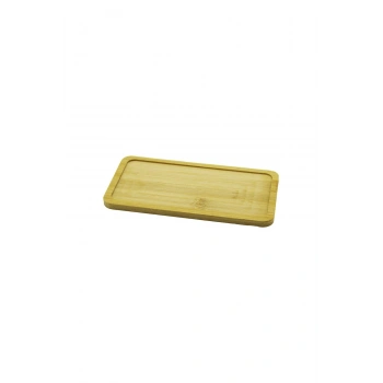 DİKDÖRTGEN AHŞAP BAMBU YAĞDANLIK ALTLIK MİNİ TEPSİ 20X10X0.8CM (5324)