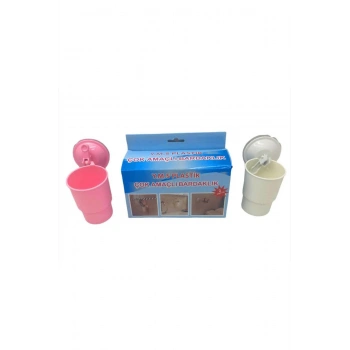 VANTUZLU PLASTİK 2 PARÇA ÇOK AMAÇLI BARDAKLIK (5324)