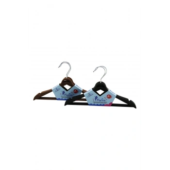 3PCS PLASTİK ÇOCUK ELBİSE ASKISI METAL BAŞLIKLI (5324)