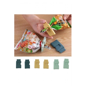 6'lı Hava Sızdırmaz Poşet Torba Ambalaj Ve Paket Kıstırmalı Kapatma Klipsi (5324)