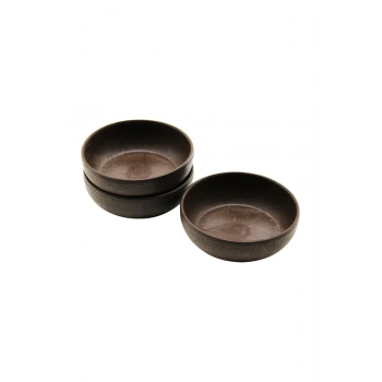 3PCS NATUREL PLASTİK ÇEREZLİK ÇAP: 10CM - DERİNLİK: 3CM (5324)