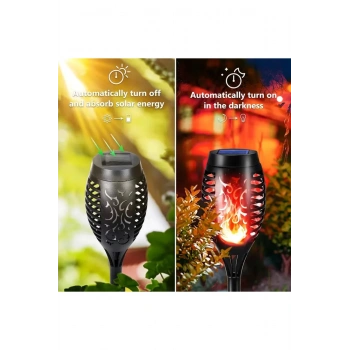 12 Ledli Alevli Solar Bahçe Aydınlatma (5324)