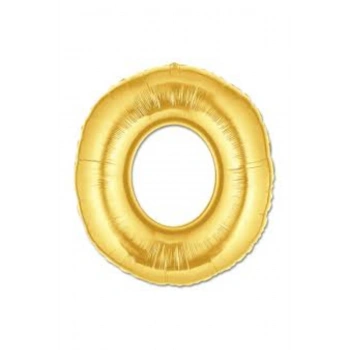O Harf Folyo Balon Altın Renk 40 inç (5324)