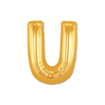 U Harf Folyo Balon Altın Renk 40 inç (5324)