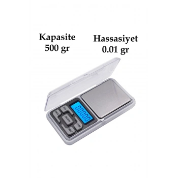 Dijital Hassas Elektronik Kuyumcu Cep Terazisi Tartı 500 gr / 0.1 gr (5324)