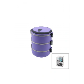 LİLA 3LÜ SEFER TASI SAKLAMA KABI 1.8LT (5324)