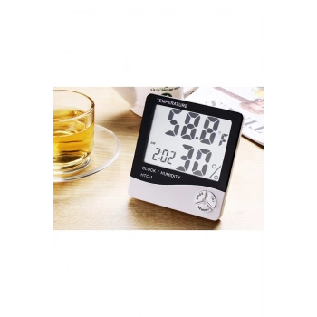 Masaüstü Dijital Termometre Nem Ölçer Higrometre (5324)