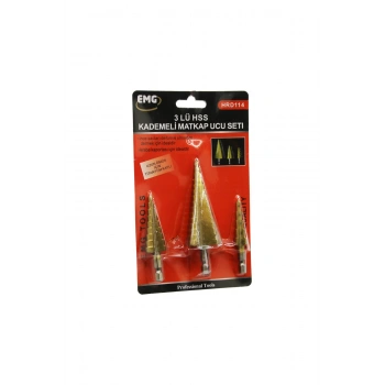 3 PARÇA HSS KADEMELİ MATKAP UCU SET (5324)