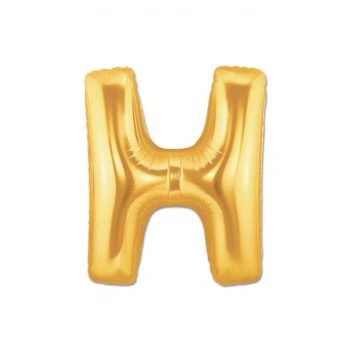 H Harf Folyo Balon Altın Renk 40 inç (5324)