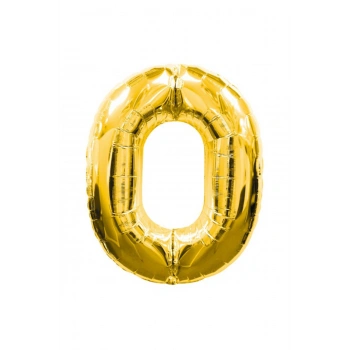 0 Rakamlı Folyo Balon Gold Renk 40 inç (5324)