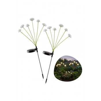 2 Adet Plastik Mantar Solar Bahçe Lambası – Güneş Enerjili LED Dış Mekan Aydınlatma, Otomatik Sensör