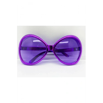 Mor Renk Yeşilçam Nostalji 80li Yıllar 90lı Yıllar Parti Gözlüğü 7x16 cm