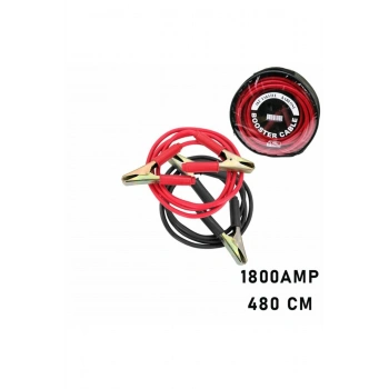 1800 AMPER TIR İÇİN AKÜ TAKVİYE KABLOSU 4.8MT - PENCERELİ BEZ ÇANTALI (5324)