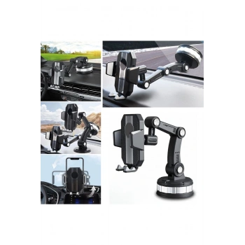 Jel Vantuzlu Cama Takılabilen Güçlü 360 Derece Dönebilen Ayarlanabilir Araç Içi Vantuzlu Telefon Tut