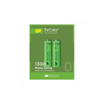 GP RECYKO 1300mAh AA ŞARJLI KALEM PİL 132C133 2Lİ KART (5324)