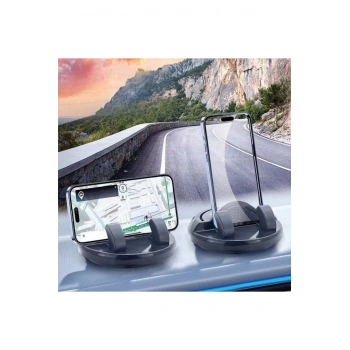 Numaratörlü Güçlü Yapışkanlı 360 Derece Dönebilen Su Geçirmez Araç İçi Telefon Tutucu Plastik Aparat