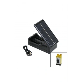 LI-ION CHARGER MS-TYN82 SOLAR - GÜNEŞ ENERJİLİ 2Lİ PİL ŞARJ ALETİ 1200mA (5324)