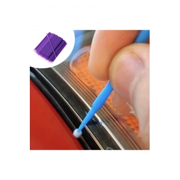 100’lü Mini Tek Kullanımlık Araba Rötüş Fırçası –İnce Uçlu Yumuşak Kıllı Boya Uygulayıcı, Otomotiv D