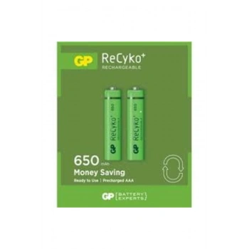 GP RECYKO 650mAh AAA ŞARJLI İNCE PİL 63C092 2Lİ KART (5324)