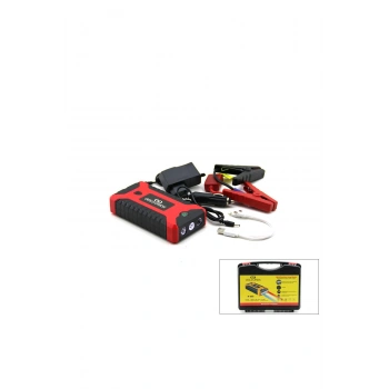 ÇOK FONKSİYONLU ATO - ARAÇ TAKVİYE SET TAŞINABİLİR 4 USB ÇIKIŞLI POWERBANK ÖZELLİK - FENER - COB - P