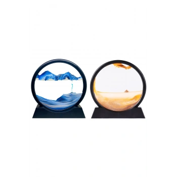 ASTRONOT KÜÇÜK - 7 inç SULU CAM KUM SAATİ AYNA MODELİ (5324)